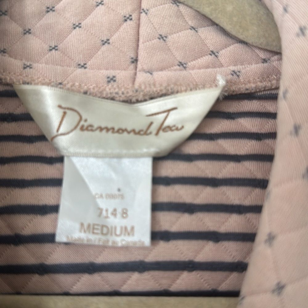 Diamond Tea Rose Quilted Pattern Long Robe M - Picture 7 of 8